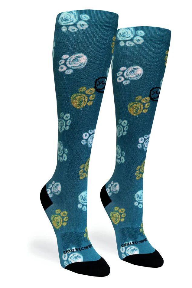 Best Frens Paw Prints Dk Teal - (Standard & Extra Wide) - Image 5